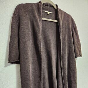 Eileen Fisher | Brown Knit Linen Relaxed Cardigan Medium